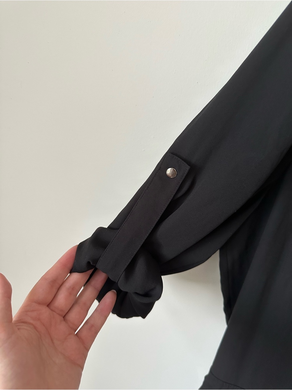 BCBGMaxAzria Black Utility Drawstring Romper - Picture 3 of 4